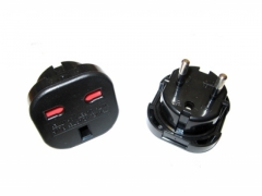 ADAPTER SIECIOWY EUR - UK CZARNY