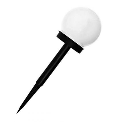 LAMPA SOLARNA OGRODOWA BIAŁA KULA 10CM LAMPKA LED