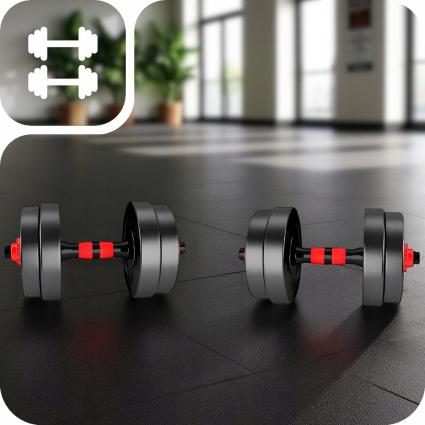 ZESTAWHANTLEREGULOWANE2x10KG+SZTANGA= ZESTAW HANTLI 20 KG Marka bez marki