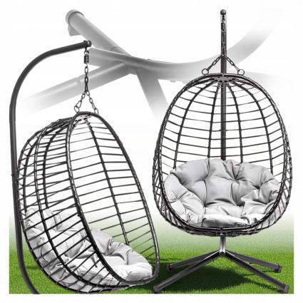 KOSZWISZĄCYFOTELBUJANYKOKONHUŚTAWKAOGRODOWATECHNORATTANPODUSZKA