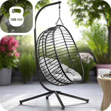 KOSZWISZĄCYFOTELBUJANYKOKONHUŚTAWKAOGRODOWATECHNORATTANPODUSZKAProducentGordon