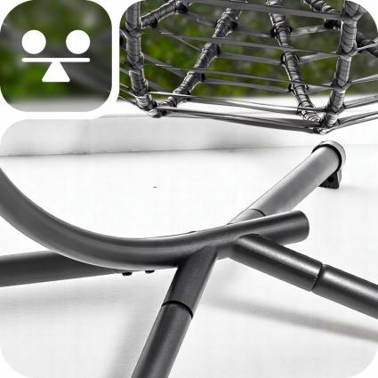 KOSZWISZĄCYFOTELBUJANYKOKONHUŚTAWKAOGRODOWATECHNORATTANPODUSZKAObciążeniemaksymalne135kg