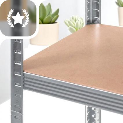 REGAŁMAGAZYNOWY5PÓŁEKMETALOWYSZAFKADOGARAŻUPIWNICY180x90x40cmWysokośćmebla180cm