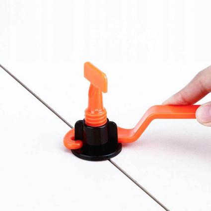 SYSTEMPOZIOMOWANIAPŁYTEKKLINYKLIPSYUCHWYT50SZTUK+KLUCZRodzajzaciski/klipsydopoziomowaniapłytek