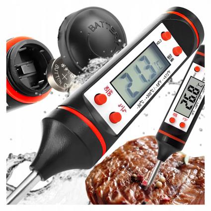 TERMOMETRKUCHENNYCYFROWYDOMIĘSAWINALCDSONDASZPILKOWY