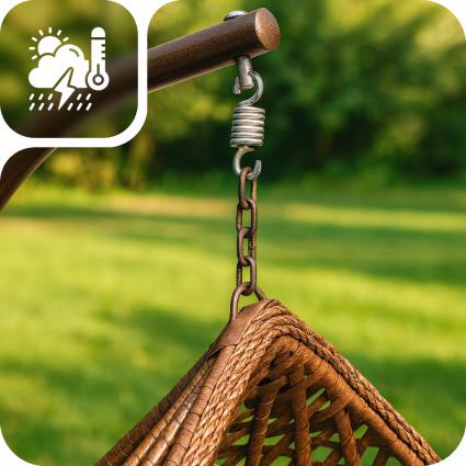 HUŚTAWKAKOKONFOTELBUJANYWISZĄCYKOSZOGRODOWYBRĄZOWYPREMIUM+PODUSZKIRodzajfotelwiszącywolnostojący