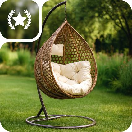 HUŚTAWKAKOKONFOTELBUJANYWISZĄCYKOSZOGRODOWYBRĄZOWYPREMIUM+PODUSZKIEAN(GTIN)5907068244016