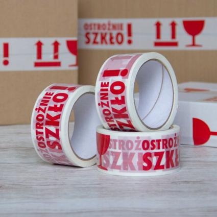 TAŚMAPAKOWAKLEJĄCOSTROŻNIESZKŁOBEZPIECZEŃSTWASzerokość48mm