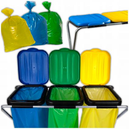 STOJAKNAWORKIKOSZDOSEGREGACJIŚMIECI-3komory