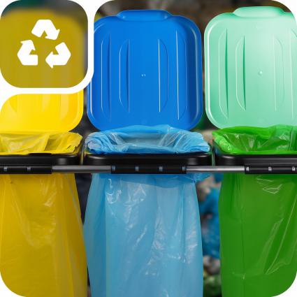 STOJAKNAWORKIKOSZDOSEGREGACJIŚMIECI-3komoryRodzajkosznaśmieci