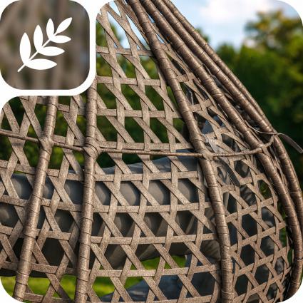 FOTELWISZĄCYROSAIDWUOSOBOWYKOSZKOKONPREMIUMSZARYPREMIUMGRUBYSPLOTObciążeniemaksymalne200kg