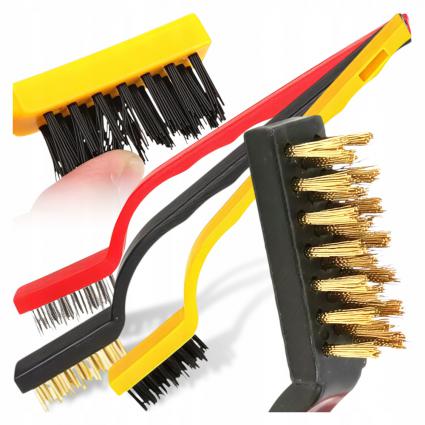 SZCZOTKIDRUCIANEZESTAWSZCZOTEKDRUCIANYCHSTALMETALNYLONKOMPLET3SZT