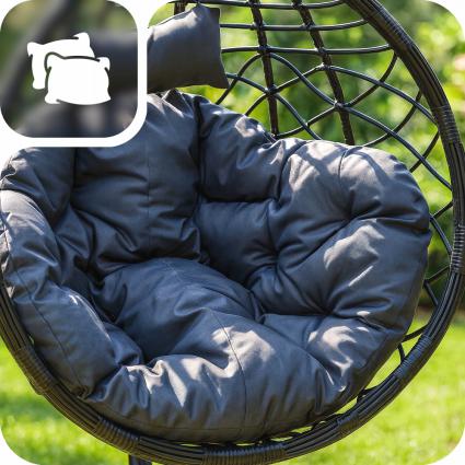 KoszKOKONFotelWiszącyOgrodowyHUŚTAWKAJakoscPREMIUMGRUBYXXLCZARNYKodproducentaFotelwiszącyRIOXL