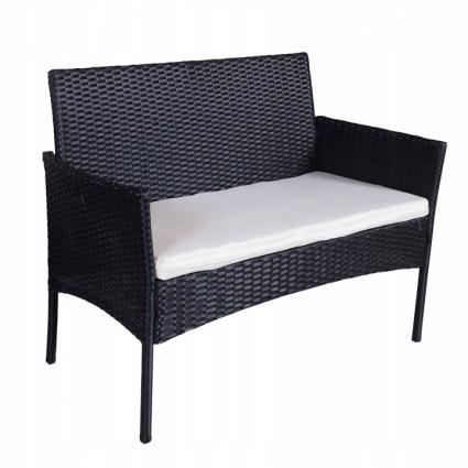 ZestawMebliOgrodowychTechnorattanMebleOgrodoweKompletCZARNYKolorczarny