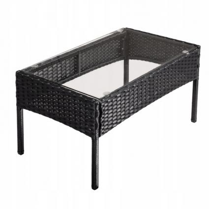 ZestawMebliOgrodowychTechnorattanMebleOgrodoweKompletCZARNYProducentGordon