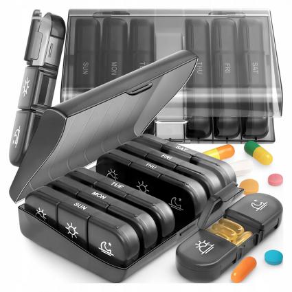 ORGANIZERPOJEMNIKNALEKIKASETKAPUDEŁKONATABLETKI7DNI3PORYDNIA