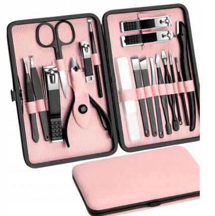 ZESTAWDOMANICURE18ELEMENTÓWPRZENOŚNYOBCINACZDOPAZNOKCINOŻYCZKI