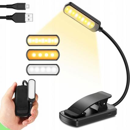 LAMPKADOCZYTANIAKSIĄŻEKUSBLAMPKANOCNAZKLIPSEMZDROWADLAOCZU8LED