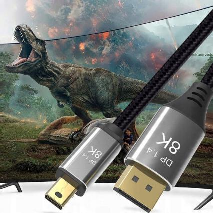 KABELMINIDISPLAYPORTDODISPLAYPODP1.4PRO8K4K144HzTHUNDERBOLT2MZłączaDisplayPort-miniDisplayPort