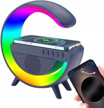 GŁOŚNIKMOBILNYPRZENOŚNYBEZPRZEWODOWEŁADOWANIEBLUETOOTHLAMPKARGBMarkaLewer
