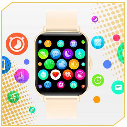 SMARTWATCHZEGAREKDAMSKIPOLSKIEMENUROZMOWYPOWIADOMIENIAPULSSPORTWodoszczelnośćtak