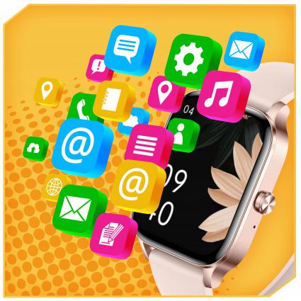 SMARTWATCHZEGAREKDAMSKIPOLSKIEMENUPLROZMOWYPOWIADOMIENIADLAKOBIETYWodoszczelnośćtak