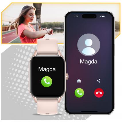 SMARTWATCHZEGAREKDAMSKIPOLSKIEMENUPLROZMOWYPOWIADOMIENIADLAKOBIETYKolorzłoty