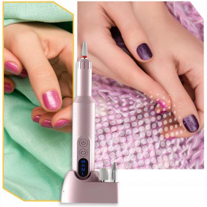 FREZARKADOPAZNOKCIMANICUREPEDICUREPROFESJONALNABEZPRZEWODOWAZESTAWZasilaniesieciowo-akumulatorowe