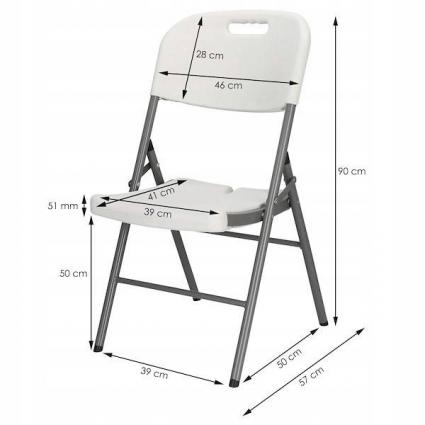 KRZESŁOOGRODOWECATERINGOWESKŁADANESTRONGBIAŁEMaksymalneobciążenie150kg