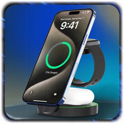 3w1ŁADOWARKAINDUKCYJNABEZPRZEWODOWAMAGSAFEDOIPHONEAPPLEiWATCHLEDKodproducenta007195