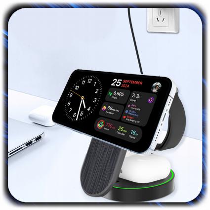 3w1ŁADOWARKAINDUKCYJNABEZPRZEWODOWAMAGSAFEDOIPHONEAPPLEiWATCHLEDMarkaPixel