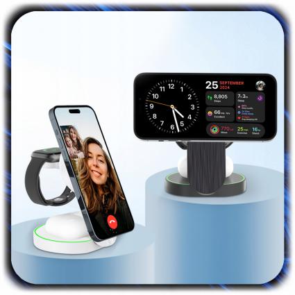 3w1ŁADOWARKAINDUKCYJNABEZPRZEWODOWAMAGSAFEDOIPHONEAPPLEiWATCHLEDPrzewódwzestawietak