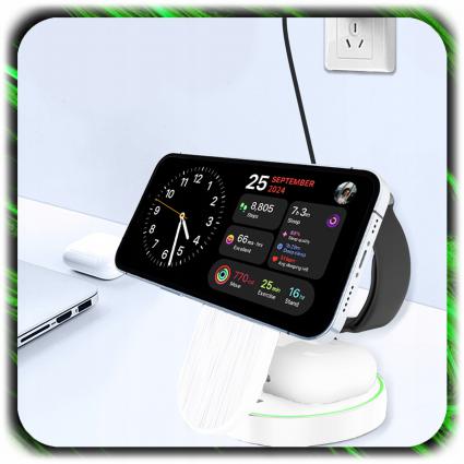 3w1ŁADOWARKAINDUKCYJNABEZPRZEWODOWAMAGSAFEDOIPHONEAPPLEiWATCHLEDKodproducenta007196