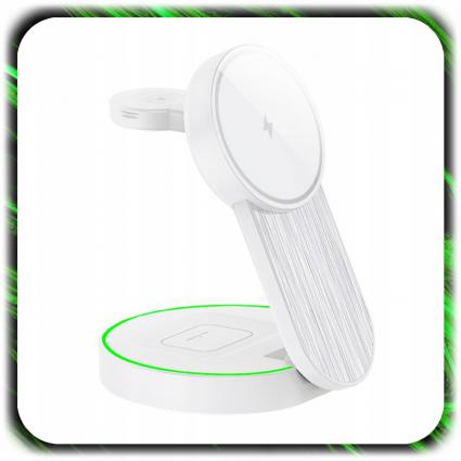 3w1ŁADOWARKAINDUKCYJNABEZPRZEWODOWAMAGSAFEDOIPHONEAPPLEiWATCHLEDPrądwyjściowy2.5mA