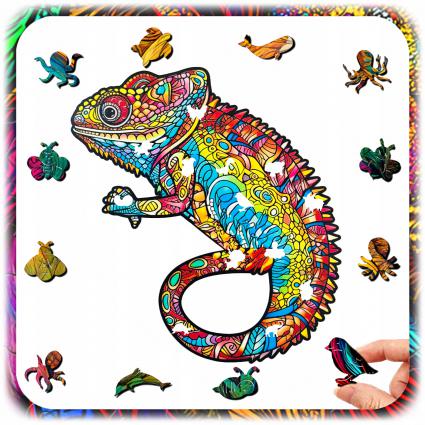 PUZZLEDREWNIANEKAMELEONDWUSTRONNE140ELUKŁADANKADZIECIDZIEŃDZIECKAMarkaPozostałe