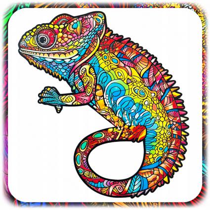 PUZZLEDREWNIANEKAMELEONDWUSTRONNE140ELUKŁADANKADZIECIDZIEŃDZIECKAKodproducenta007299
