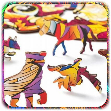 PUZZLEDREWNIANEKAMELEONDWUSTRONNE140ELUKŁADANKADZIECIDZIEŃDZIECKALiczbaelementów140