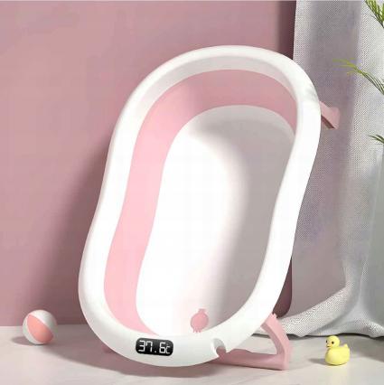 WANIENKASKŁADANASILIKONOWAZTERMOMETREMLCD+PODUSZKAZAGŁÓWEKWANNAKodproducentaWANIENKADLADZIECIKanzaSklep