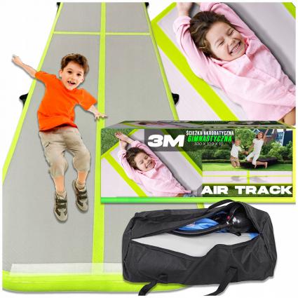 AIRTRACK3MZIELONYMATAGIMNASTYCZNAAKROBATYCZNADMUCHANAPOMPKATORBA