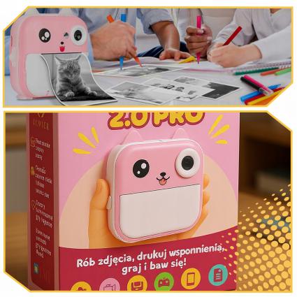 DRUKUŚMINIDRUKARKATERMICZNAAPARATNATYCHMIASTOWY23ROLKIPAPIERTERMICZasilaniewbudowane