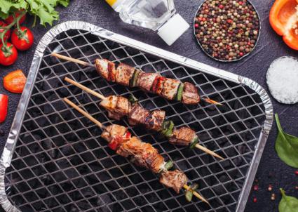 GRILLJEDNORAZOWYTURYSTYCZNYPIKNIKOWYWĘDKARSKIPAKIET6SZT.Wysokośćgrilla5cm