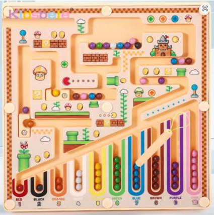 Tablicamagnetycznaedukacyjnawielokolorowa3+LABIRYNT+PENKodproducentaKropkiKulkiMagnetyczneZagadkaLogiczna