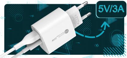 ŁADOWARKASIECIOWAADAPTER+KABELUSBlighting20WSZYBKIEŁADOWANIEStanopakowaniaoryginalne