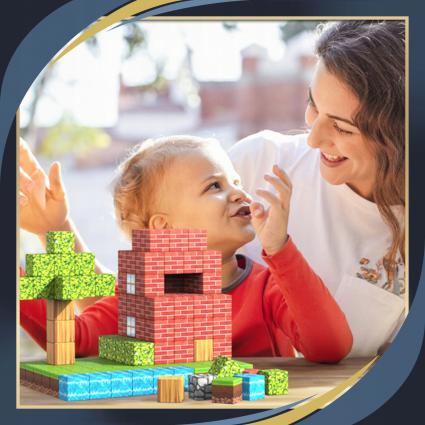 KLOCKIMAGNETYCZNEMINECRAFTSZEŚCIANY100KLOCKÓWUKŁADANIA+6FIGUREKRodzajzestaw