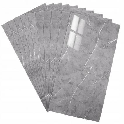 PŁYTKIPCVSAMOPRZYLEPNEMOCNEWODOODPORNEIMITACJAMARMUR10SZTUK1,8m2