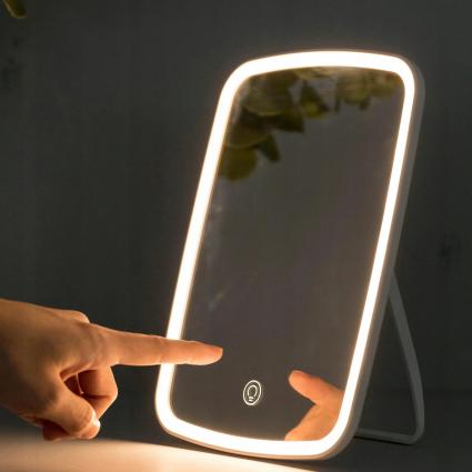 LUSTERKOKOSMETYCZNEDOMAKIJAŻUPODŚWIETLANELEDREGULOWANEBEZPRZEWODOWEKolorbiały