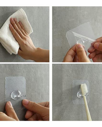 UCHWYTNASZCZOTECZKĘdoZębówSamoprzylepnyWieszakŁazienkowyHaczyk1sztWagaproduktuzopakowaniemjednostkowym0.1kg