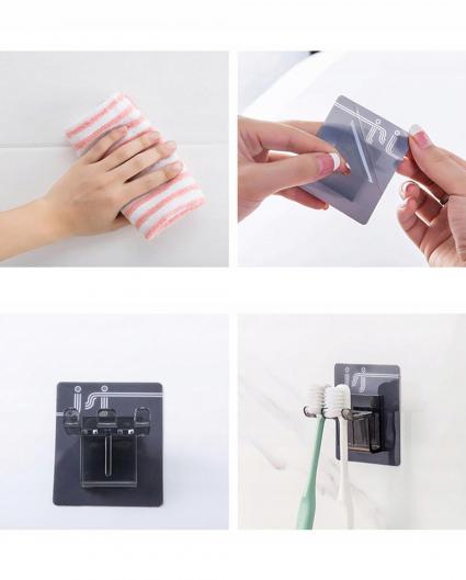 UCHWYTNA2SZCZOTECZKIdoZębówSamoprzylepnyWieszakŁazienkowyHaczykWagaproduktuzopakowaniemjednostkowym0.1kg