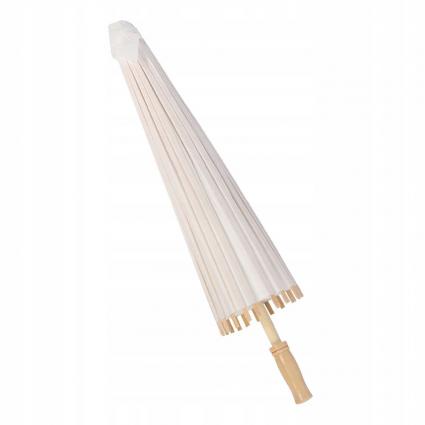 BiałyPapierowyParasolParasolka60cmdekoracyjnyślubnynasesjeślubStanopakowaniaoryginalne