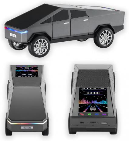 METALOWYMODELTESLACYBERTRUCKSZARYRADIOWYŚWIETLACZLEDUSBBLUETOOTHMarkabezmarki